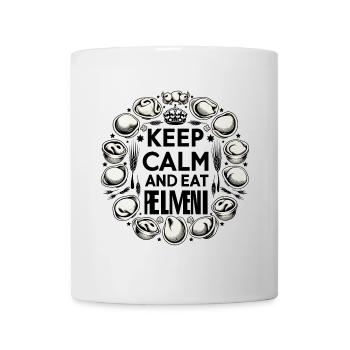 Gardez votre calme et mangez Pelmeni cadeau russe - Mug blanc - blanc - Devant