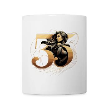 35 Jahre Gold Frau 35. Geburtstag Geschenk - Tasse - Weiß - Vorne