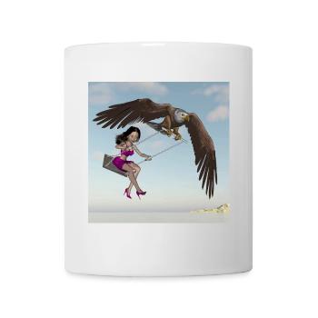 Swinging in the sky. - Mug - white - Front