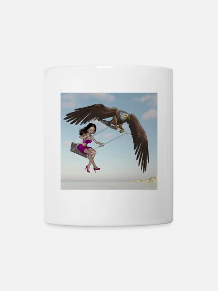 Se balançant dans le ciel. - Mug blanc - blanc