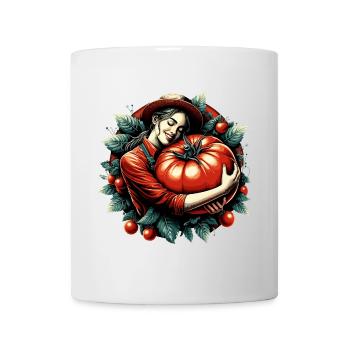 Tomate XXL Grande Femme Câlin Cadeau - Mug blanc - blanc - Devant