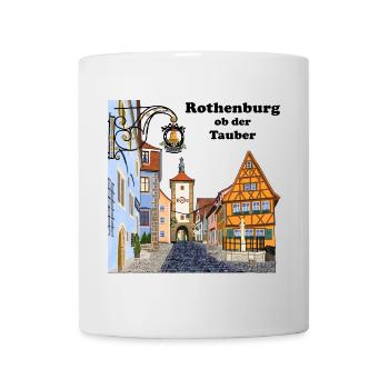 Rothenburg ob der Tauber, Bavière, Dessin - Mug blanc - blanc - Devant