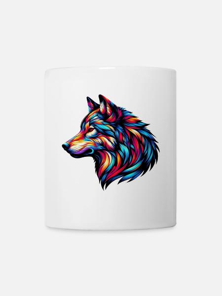 Wolf - Tasse - Weiß