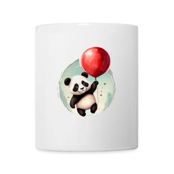 Panda Ours avec Ballon - Mug blanc - blanc - Devant