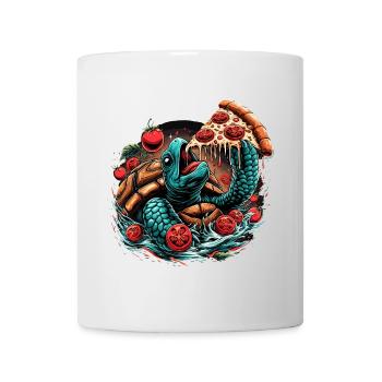 Turtle Pizza Tomato Design - Mug blanc - blanc - Devant