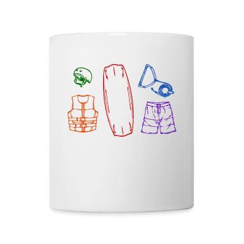 Surfing Wakeboard Surfbrett Wasserski Wassersport - Tasse - Weiß - Vorne