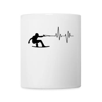 Sports nautiques Wakesurf Planche de surf Stunt Wakeboard - Mug blanc - blanc - Devant