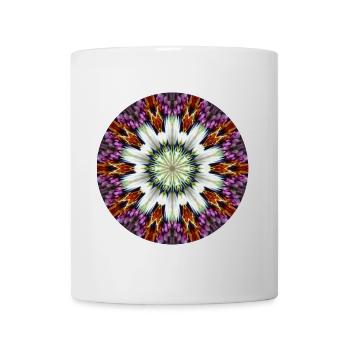Kaleidoscopic flower star - Mug - white - Front
