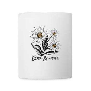 Edelweiss is noble & white - mountain flower in perfection - Mug - white - Front