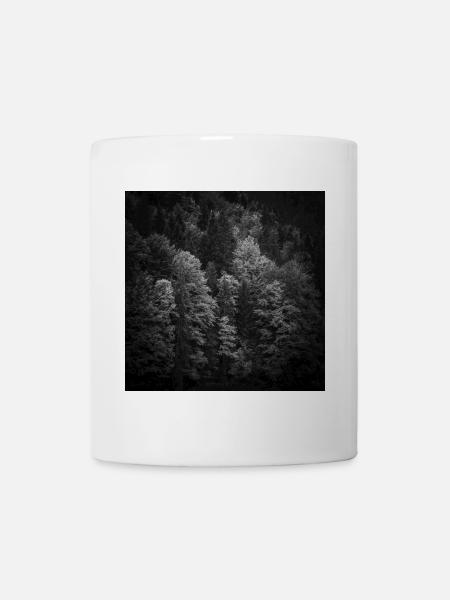 Bäume Herbst Bayern Eibsee Zugspitze Poster - Tasse - Weiß