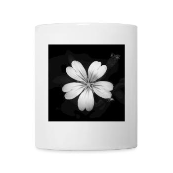 Weiße Blume Ackerhornkraut, Acker-Hornkraut Poster - Tasse - Weiß - Vorne