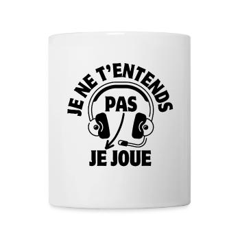jeux vidéo, console de jeux, gamer, geek - Mug blanc - blanc - Devant