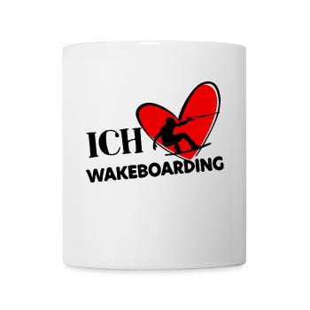 Wakeboard Surf Kitesurfer Déclaration Coeur Stunt - Mug blanc - blanc - Devant