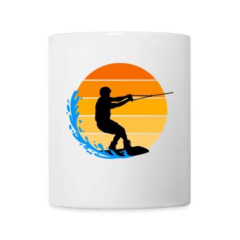 Ski nautique, Surf, Surf, Wakeboard, Cascade - Mug blanc - blanc - Devant