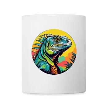Leguan-Kunst - Tasse - Weiß - Vorne