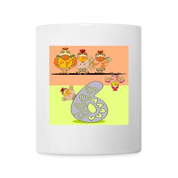 6th Birthday - Six-Year-Old - Chicken Coop - Mug - white - Front