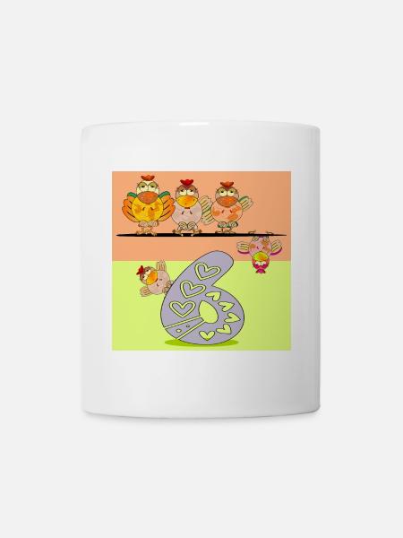 6. Geburtstag - Sechsjähriger - Hühnerstall - Tasse - Weiß