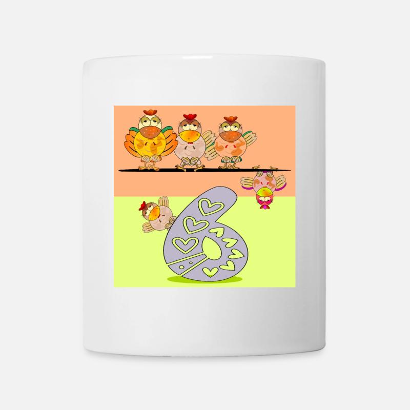 6. Geburtstag - Sechsjähriger - Hühnerstall - Tasse - Weiß