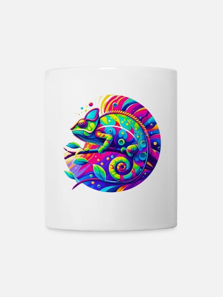 Chamäleon - Tasse - Weiß