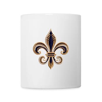 T-shirt Broderie Fleur-de-Lis Élégante - Mug blanc - blanc - Devant
