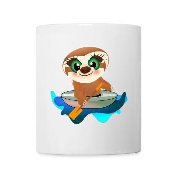 KIDS KAYAK CANOE SLOTH - Mug - white - Front