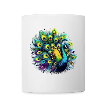 Pfau - Tasse - Weiß - Vorne