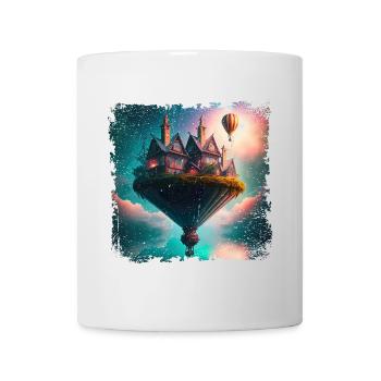 Fantasy floating village - Mug - white - Front