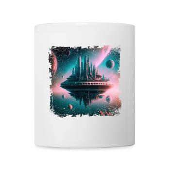floating city in the universe - Mug - white - Front