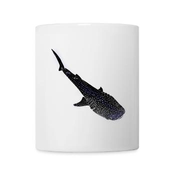 Requin-baleine Silhouette lumineuse - Mug blanc - blanc - Devant