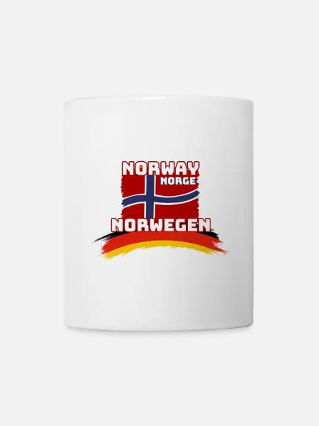 Norwegen Flagenkunst Tribut - Tasse - Weiß
