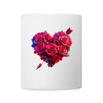 Coeur de rose (02) - Mug blanc - blanc - Devant