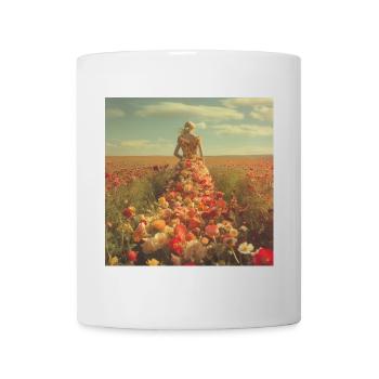 Blumenkleid im Blütenmeer - Tasse - Weiß - Vorne