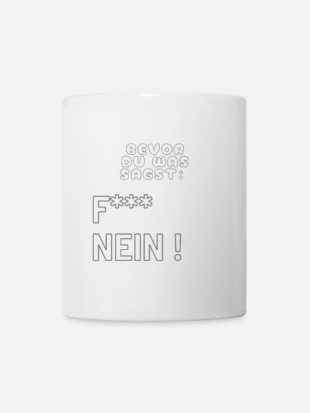 Avant de dire quoi - chemise - Mug blanc - blanc