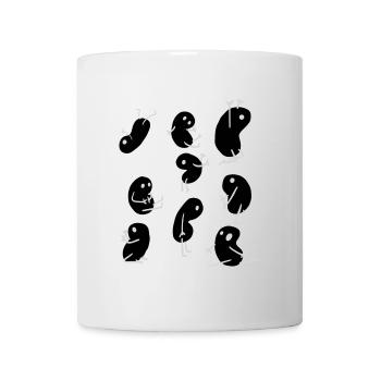 Abstrakter monochromer Figuren bonen - Tasse - Weiß - Vorne