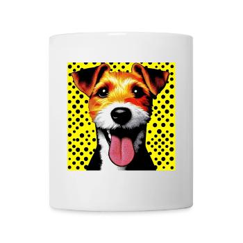 Hund Foxterrier Jack Russell Pop Art - Tasse - Weiß - Vorne