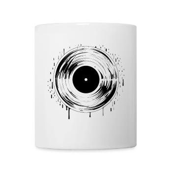 Diskjockey Vinyl Platte - Tasse - Weiß - Vorne