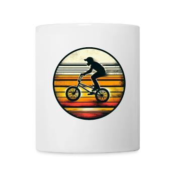 BMX Rider im Retro Sunset - Tasse - Weiß - Vorne