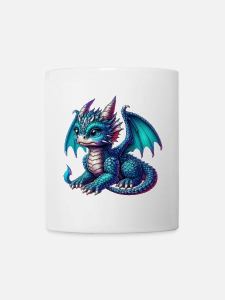 Drache - Tasse - Weiß