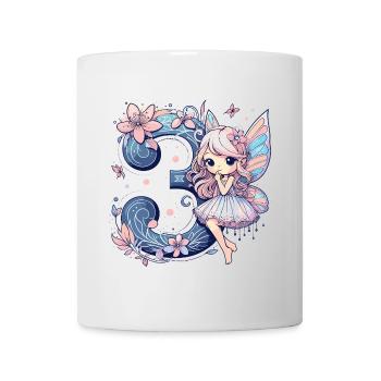 3 Jahre Fee Elfe Geburtstag Geschenk - Tasse - Weiß - Vorne