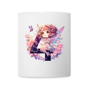 4 Jahre Fee Elfe Geburtstag Geschenk - Tasse - Weiß - Vorne
