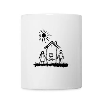 Sun Children Family House Sketch - Mug - white - Front