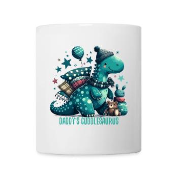 Daddy’s Cuddlesaurus Kuschel-Dinosaurier Geschenk - Tasse - Weiß - Vorne