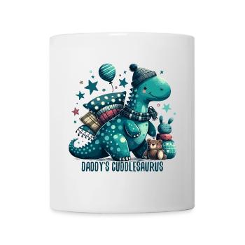 Daddy’s Cuddlesaurus Kuschel-Dinosaurier Geschenk - Tasse - Weiß - Vorne