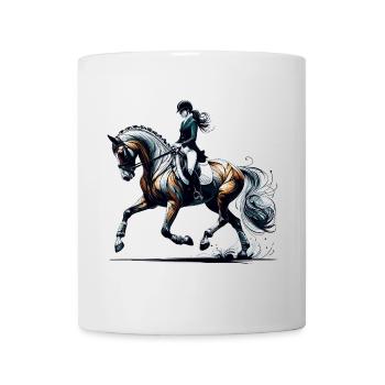 Cadeau de cheval d’équitation de dressage - Mug blanc - blanc - Devant