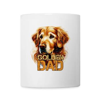 Golden Retriever Golden Dad Hund Geschenk - Tasse - Weiß - Vorne