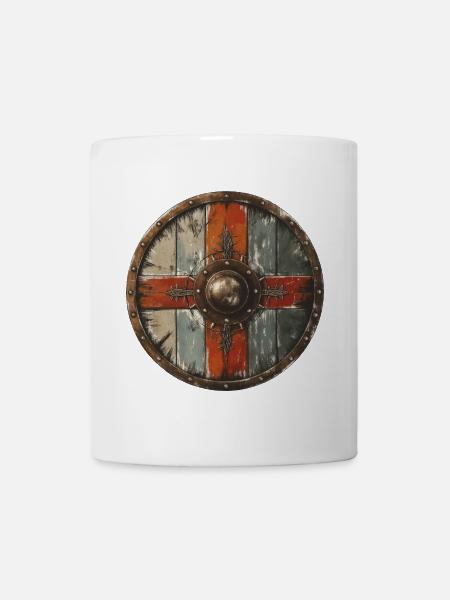 Wikinger-Schild - Tasse - Weiß