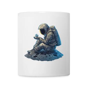 An astronaut observes the Earth - Mug - white - Front