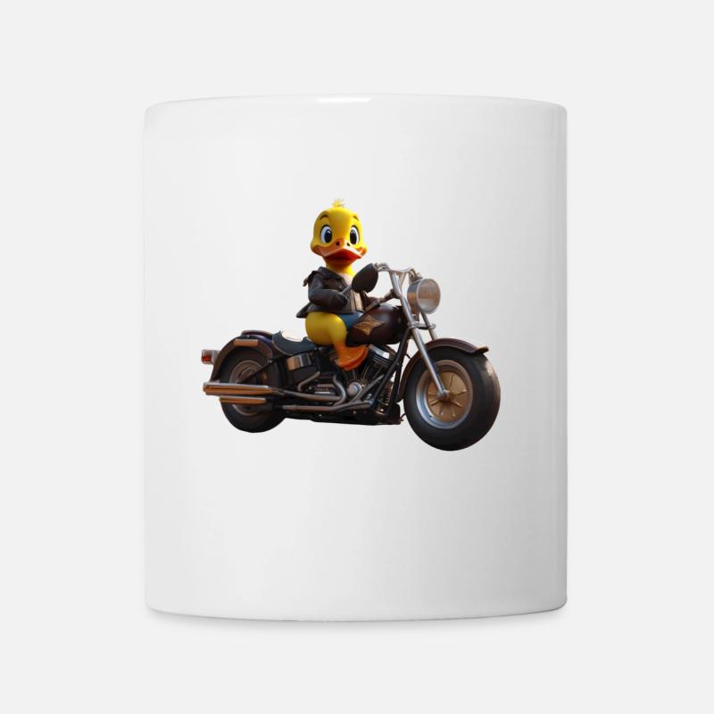Motorrad Ente - Tasse - Weiß