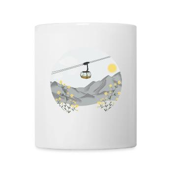 Montée en gondole - téléphérique - Mug blanc - blanc - Devant