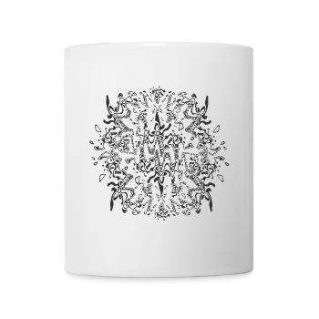 Abstract Black Mandala Pattern - Mug - white - Front